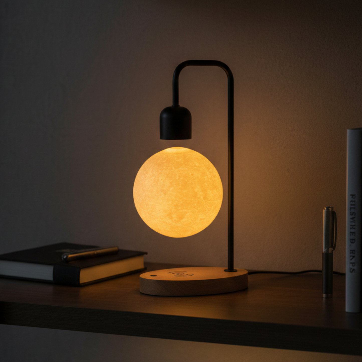 Wireless Charger Levitating Moon Lamp