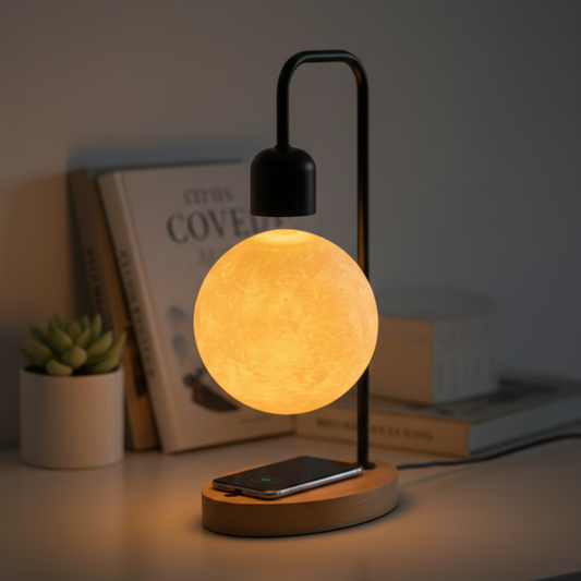 Wireless Charger Levitating Moon Lamp